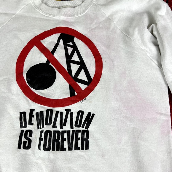 vintage 80s Demolition is forever protest crewneck XL - Picture 3 of 8